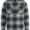 Blouse donkerblauw/wit