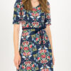 Jurk "Home Cute" donkerblauw/meerkleurig